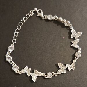 Elegant Silver Butterfly Bracelet
